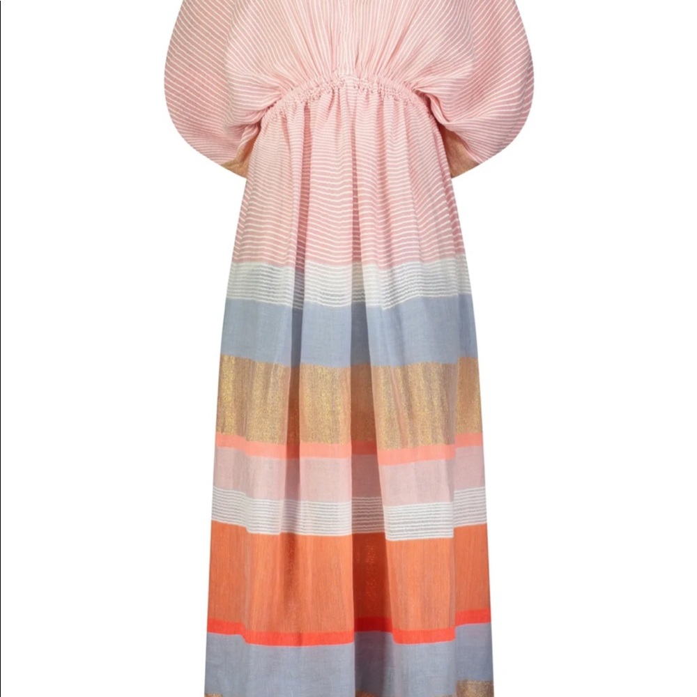 lemlem Marjani plunge-neck dress med.